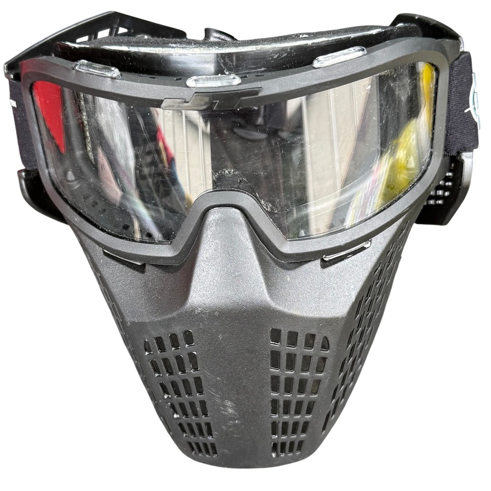 JT Airsoft Paintball Mask Goggles‎ Full Face Protection Black Adjustable Strap